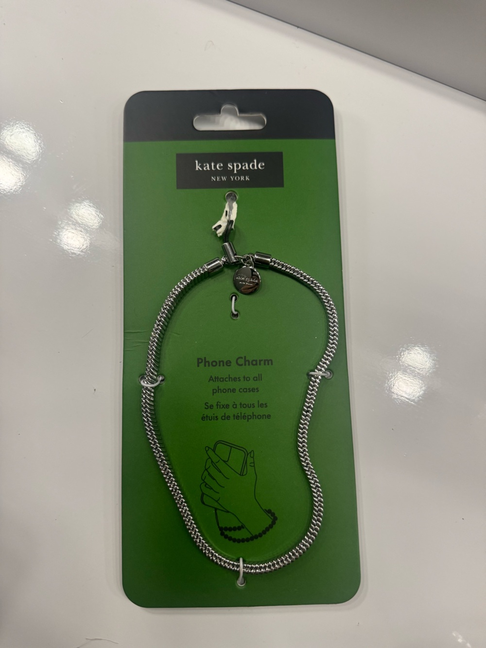 kate spade silver phone charm bracelet